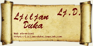 Ljiljan Duka vizit kartica